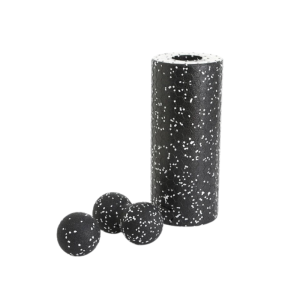 nnetm hollow yoga roller massage peanut ball set (black)